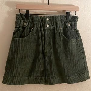 Corduroy mini skirt